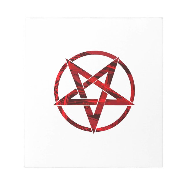 Red Devil Pentagram Notepad (Front)
