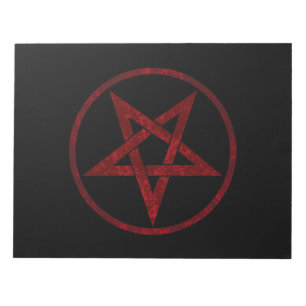 Red Devil Pentagram Notepad