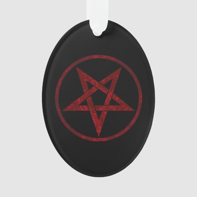 Red Devil Pentagram Ornament (Front)