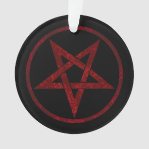 Red Devil Pentagram Ornament