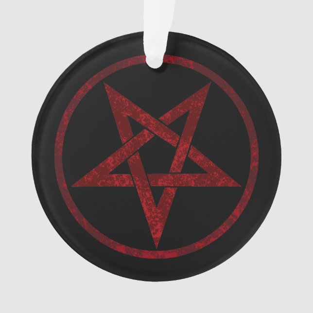 Red Devil Pentagram Ornament (Front)