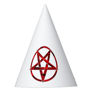 Red Devil Pentagram Party Hat