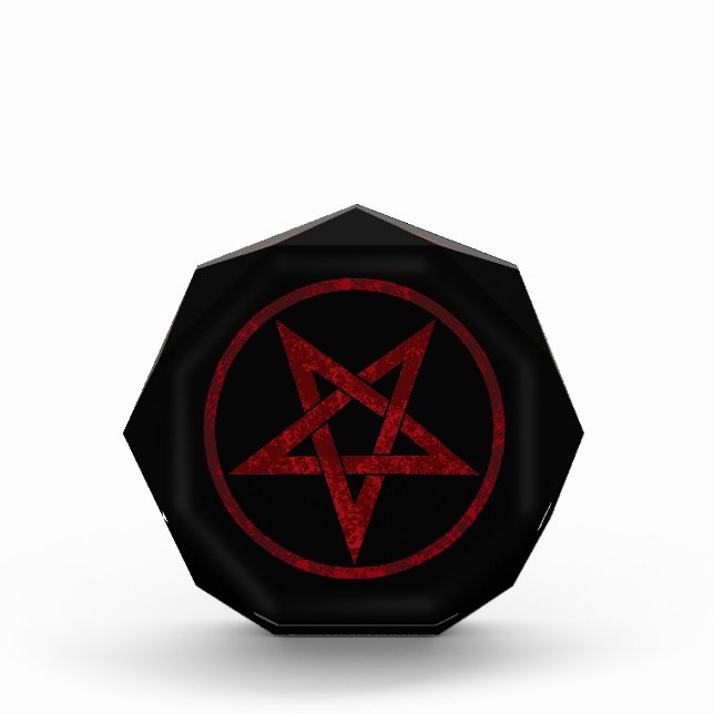 Red Devil Pentagram Photo Block (Front)
