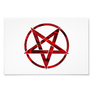 Red Devil Pentagram Photo Print