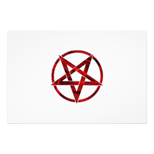 Red Devil Pentagram Photo Print