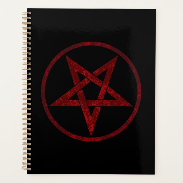 Red Devil Pentagram Planner (Front)