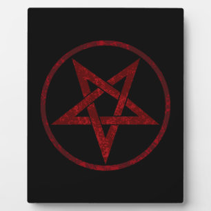 Red Devil Pentagram Plaque