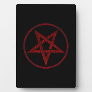 Red Devil Pentagram Plaque