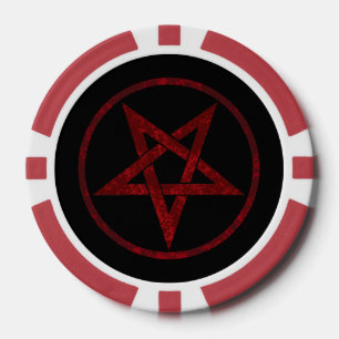 Red Devil Pentagram Poker Chips