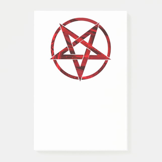 Red Devil Pentagram Post-it Notes (Front)