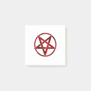 Red Devil Pentagram Post-it Notes