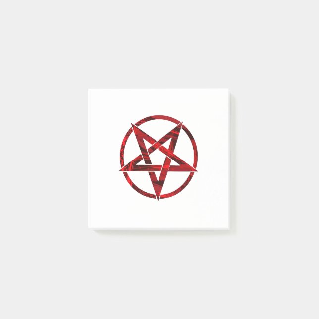 Red Devil Pentagram Post-it Notes (Front)