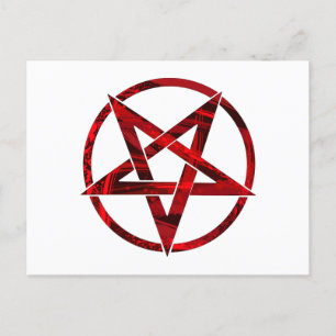 Red Devil Pentagram Postcard