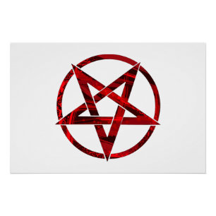 Red Devil Pentagram Poster