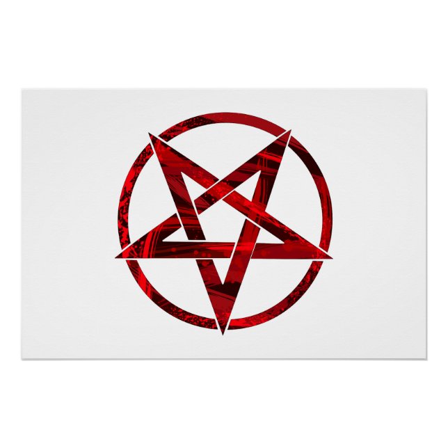 Red Devil Pentagram Poster (Front)
