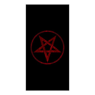 Red Devil Pentagram Poster