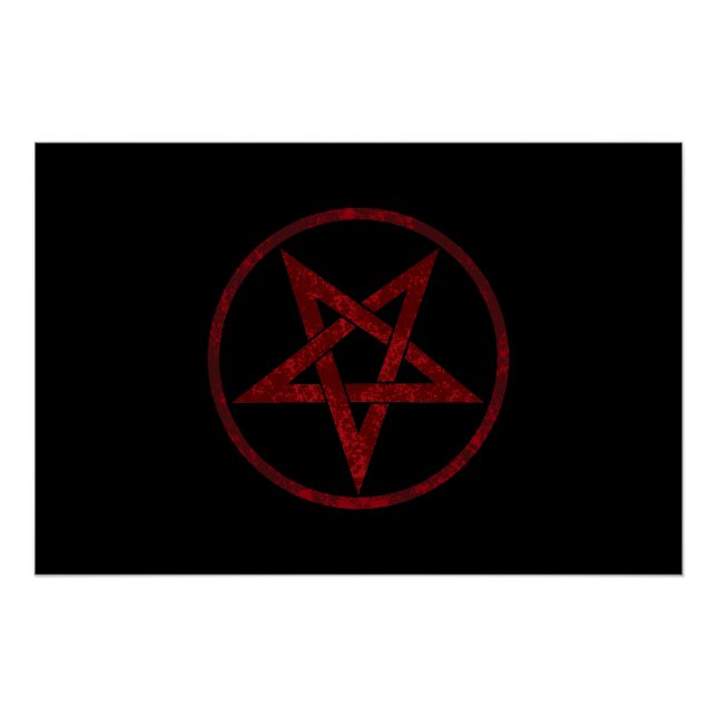 Red Devil Pentagram Poster (Front)