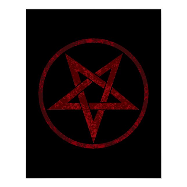Red Devil Pentagram Poster (Front)