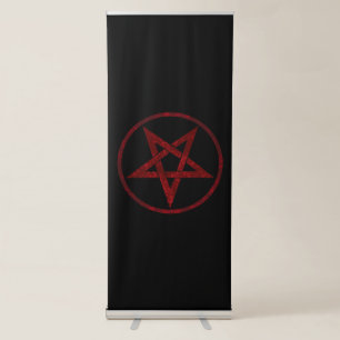 Red Devil Pentagram Retractable Banner