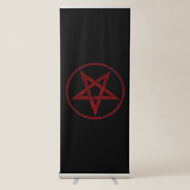 Red Devil Pentagram Retractable Banner (Front)