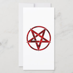 Red Devil Pentagram Save The Date
