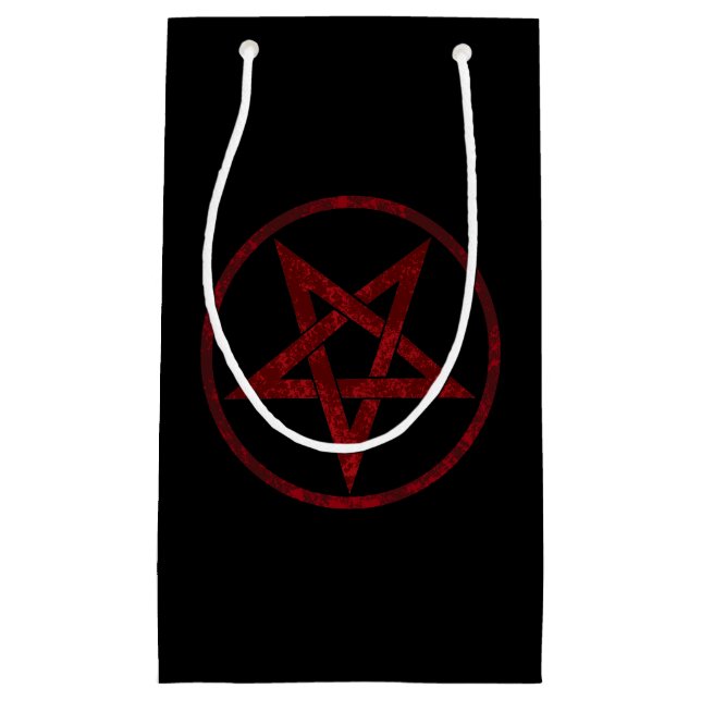 Red Devil Pentagram Small Gift Bag (Front)