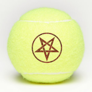 Red Devil Pentagram Tennis Balls