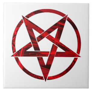 Red Devil Pentagram Tile