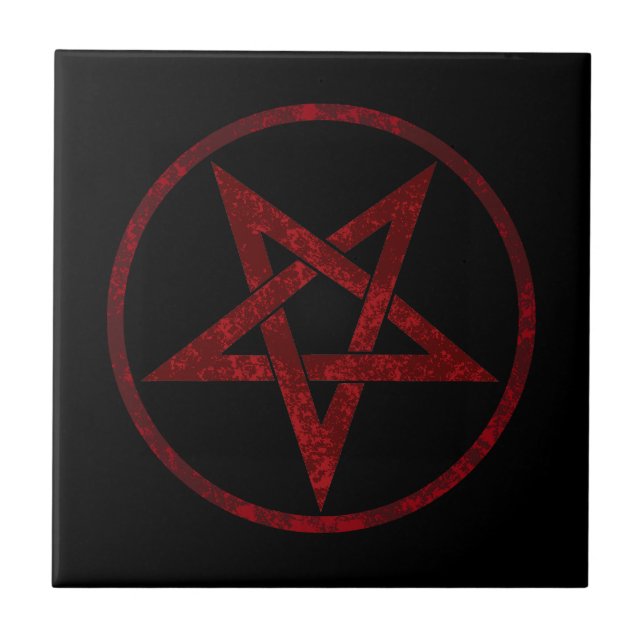 Red Devil Pentagram Tile (Front)