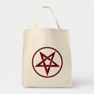 Red Devil Pentagram Tote Bag