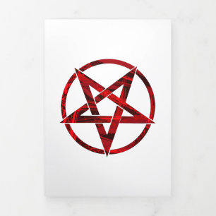Red Devil Pentagram Tri-Fold Announcement