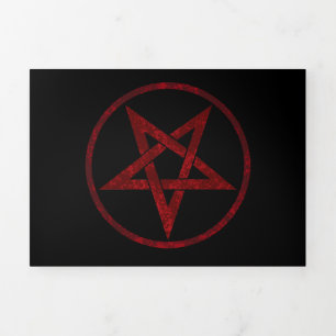 Red Devil Pentagram Tri-Fold Announcement