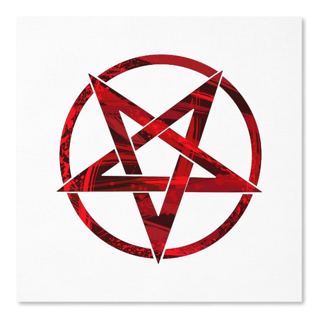 Red Devil Pentagram Wallpaper (Front)