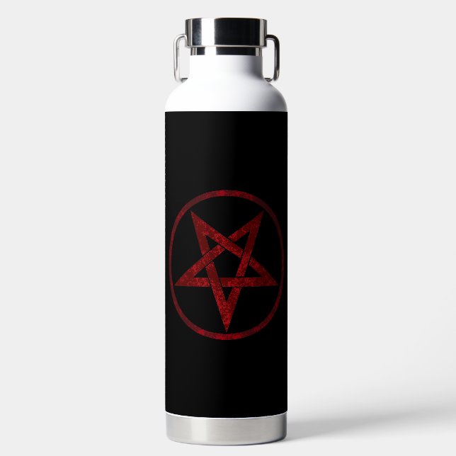 Red Devil Pentagram Water Bottle (Front)