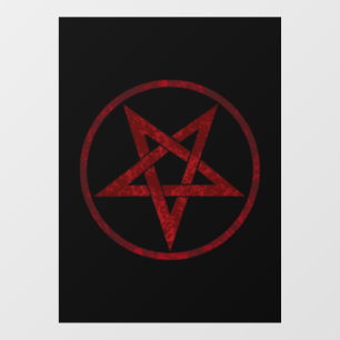 Red Devil Pentagram Window Cling