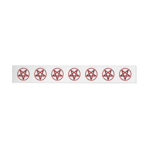 Red Devil Pentagram Wrap Around Label