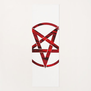 Red Devil Pentagram Yoga Mat