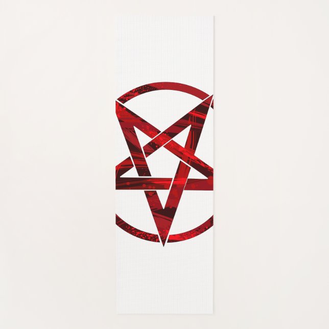 Red Devil Pentagram Yoga Mat (Front)