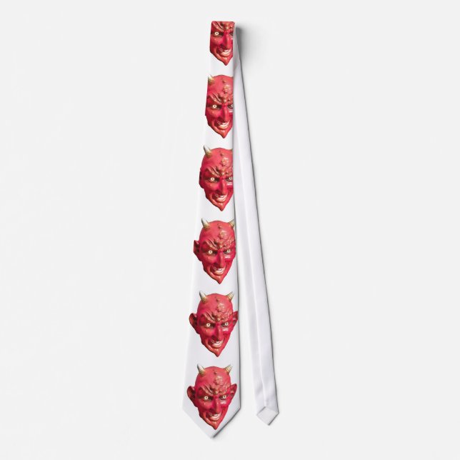 Red Devil Satan Demon Hell Horns Tie (Front)