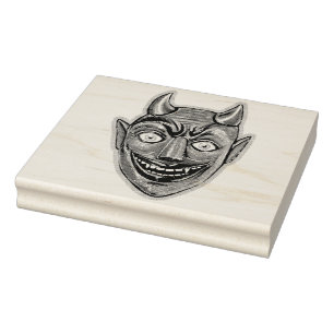Red Devil Vintage Halloweenies Rubber Stamp