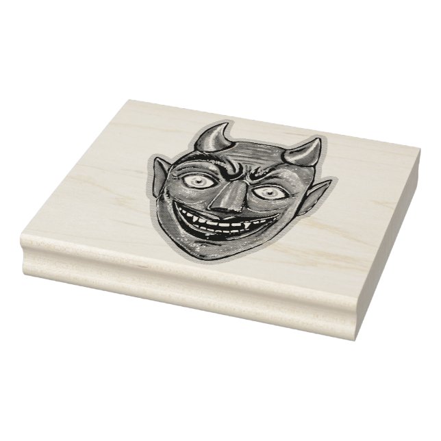 Red Devil Vintage Halloweenies  Rubber Stamp (Stamp)