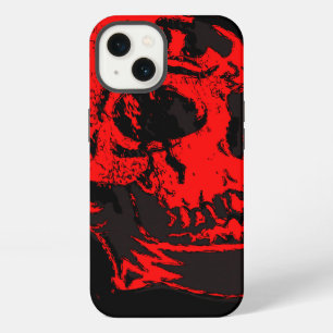 Red Devil's Skull Creepy Artwork iPhone 13 Case