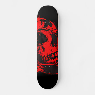 Red Devil's Skull Creepy Artwork Skateboard