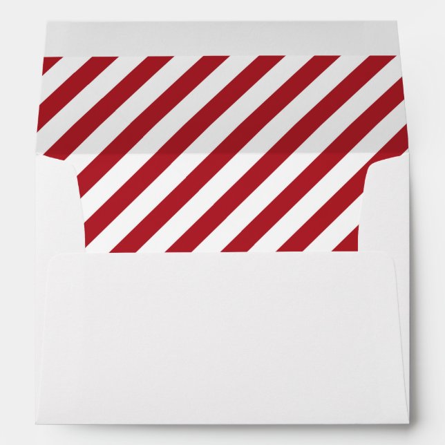 Red Diagonal Stripes Envelope Design (Back (Bottom))