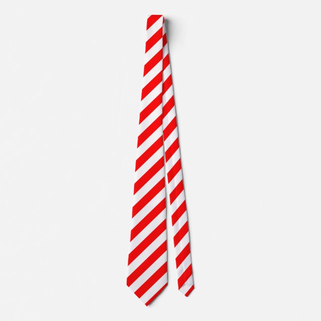 Red Diagonal Stripes Tie (Front)