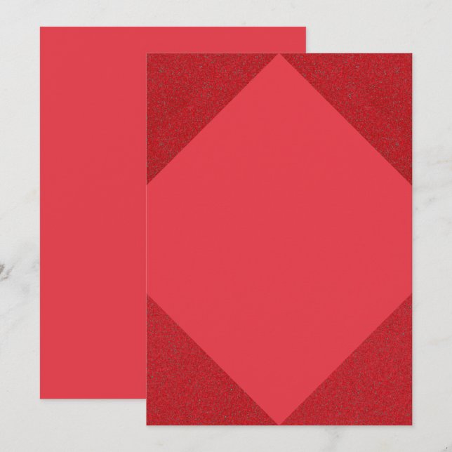 Red Diamond Edge Minimalist Invite – Customisable (Front/Back)