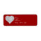 Red Diamond Heart Address Labels