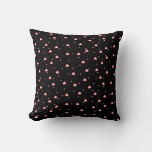 Red Diamond Hearts Seamless Pattern Cushion