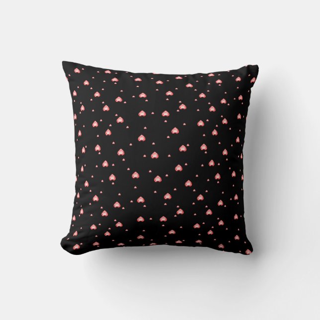 Red Diamond Hearts Seamless Pattern Cushion (Front)