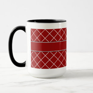 Red Diamond Monogrammed Mens Mug